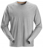 Snickers AllroundWork langarm Baumwoll-Shirt Grau