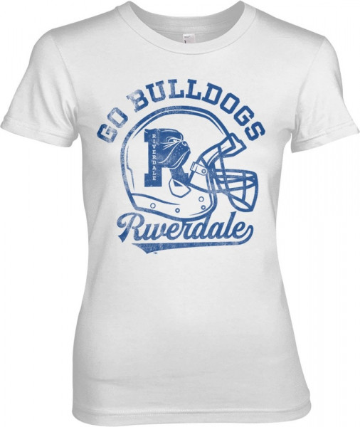 Riverdale Go Bulldogs Vintage Girly Tee Damen T-Shirt White
