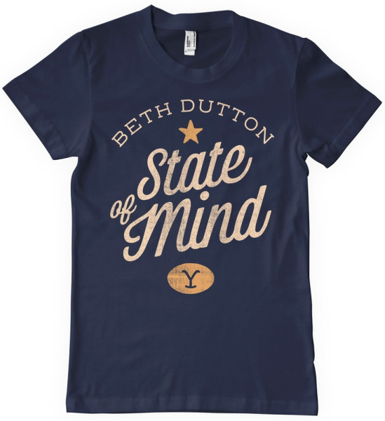 Yellowstone Beth Dutton State Of Mind T-Shirt Navy