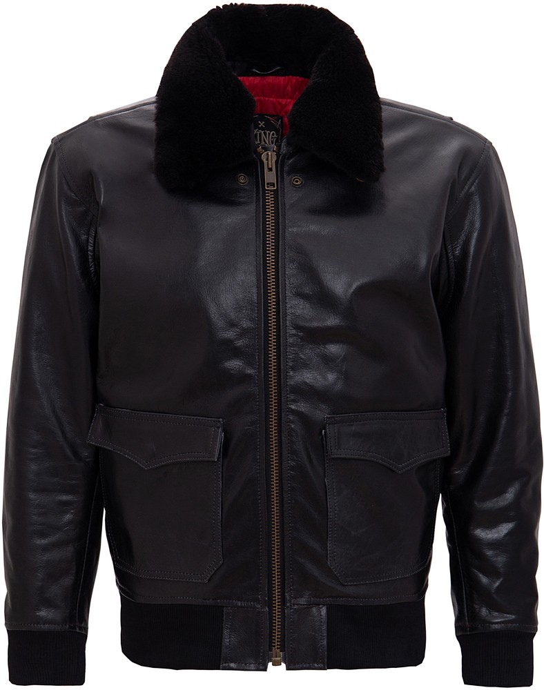 King Kerosin Herren Lederjacken Büffel Leder Biker Style