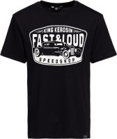 King Kerosin Classic T-Shirt Front Print KKI21001 Schwarz