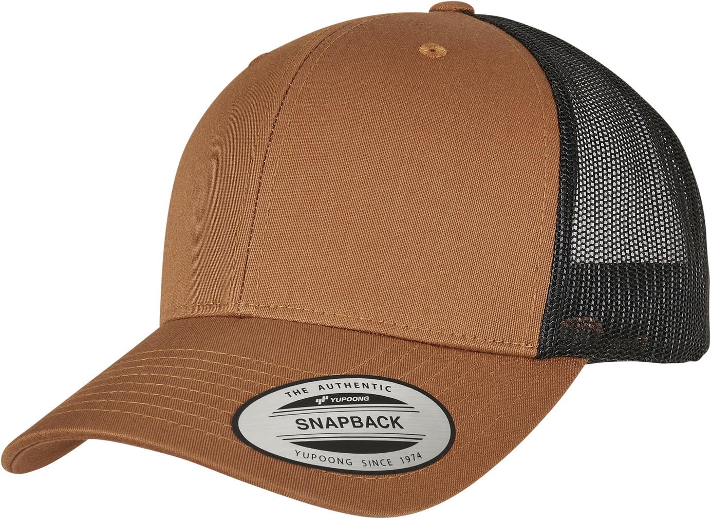 Flexfit Cap Retro Trucker 2-Tone Caramel/Schwarz - Herren / Unisex