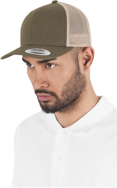 Flexfit Cap Retro Trucker 2-Tone Mossgreen/Khaki