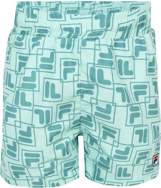 Fila Jungen Kurze Hose Laudert Aop Beach Shorts Brook Green Playful F-Box AOP