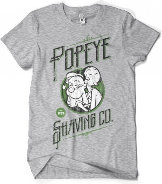 Popeye's Shaving Co T-Shirt Heather-Grey