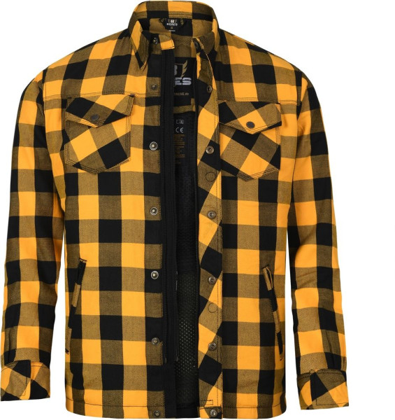 Bores Lumberjack Motorradhemd Herren - Basic - Rot/Schwarz