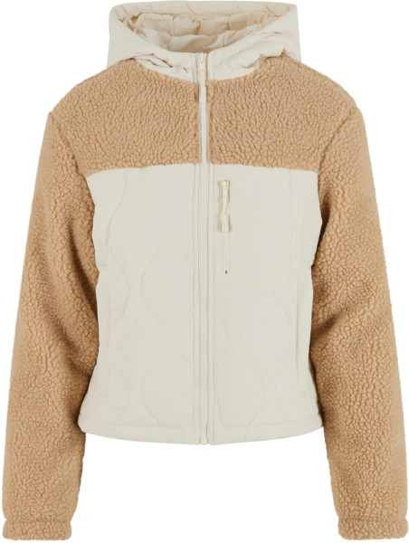 Urban Classics Damen Jacke Ladies Sherpa Crinkle Nylon Mix Jacket TB7071