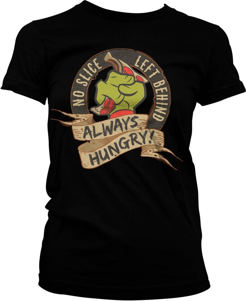 Teenage Mutant Ninja Turtles TMNT No Slice Left Behind Girly Tee Damen T-Shirt Schwarz - Damen