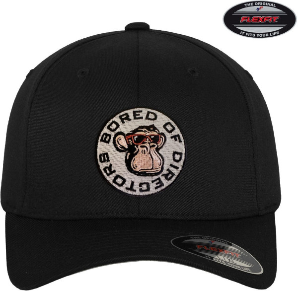 Bored Of Directors Circle Patch Flexfit Cap Black