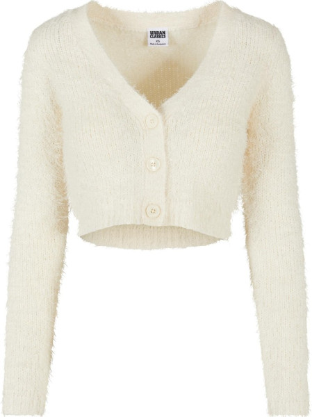 Urban Classics Damen Ladies Cropped Feather Cardigan