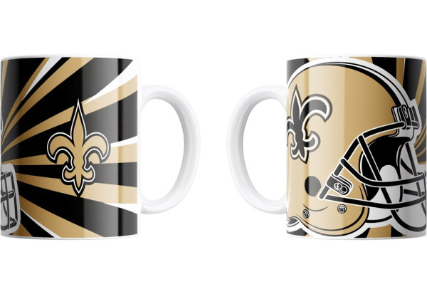 New Orleans Saints Jumbo-Tasse „Helmet“ 450ml American Football NFL Gold-450ml