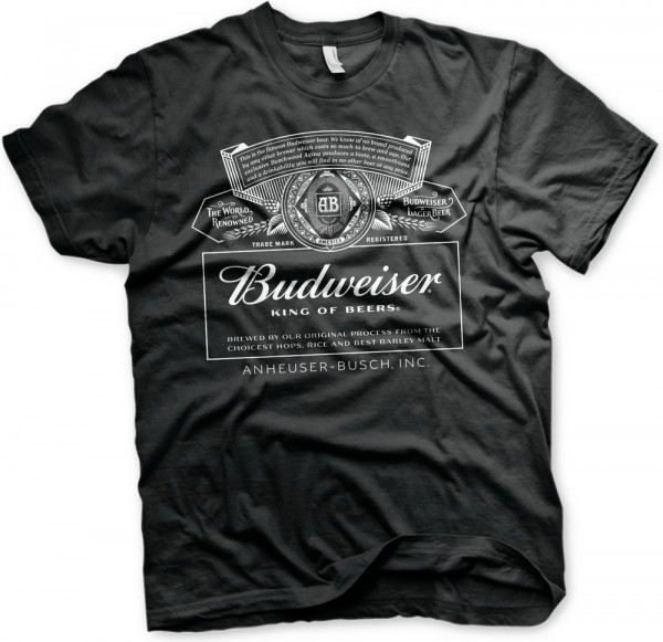 Budweiser White Logo T-Shirt Black