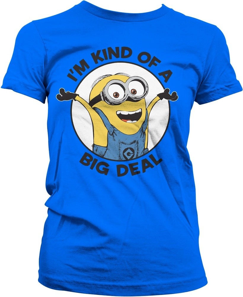 Minions I'm Kind Of A Big Deal Girly Tee Damen T-Shirt Blau - Damen