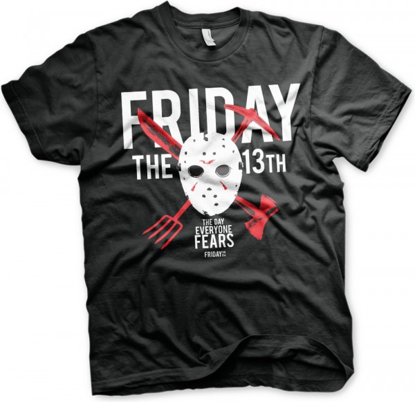Friday The 13th The Day Everyone Fears T-Shirt Black