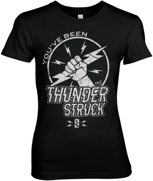 AC/DC You've Been Thunderstruck Girly Tee Damen T-Shirt Black