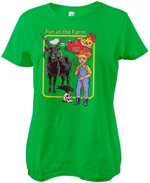 Steven Rhodes Damen Fun At The Farm Girly Tee