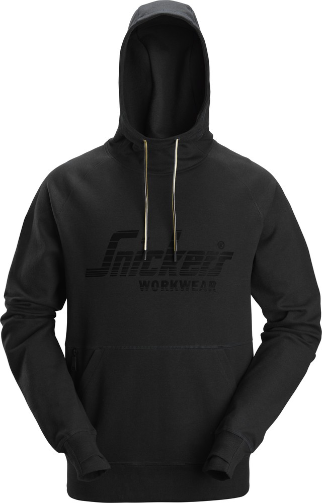 Snickers Arbeitspullover Logo Hoodie Schwarz Hoodies