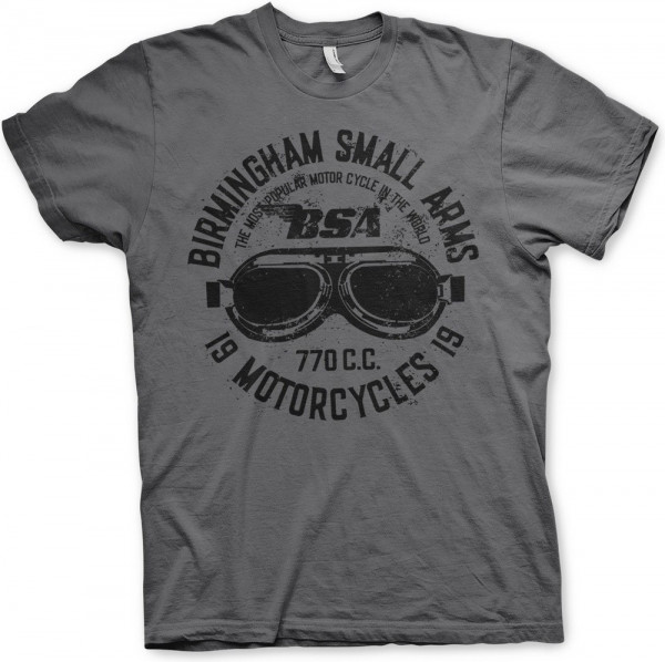 BSA Birmingham Small Arms Goggles T-Shirt Dark-Grey