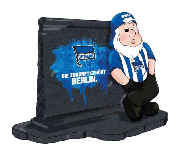 Hertha BSC Berlin Gartenzwerg Mauer Fussball 1. Bundesliga Black