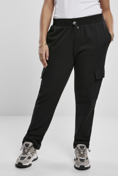 Urban Classics Women Trousers Ladies Cargo Terry Pants Black