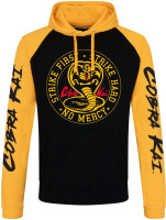 Cobra Kai Baseball Hoodie Black-Yellow Cobra Kai Baseball Hoodie Black-Yellow