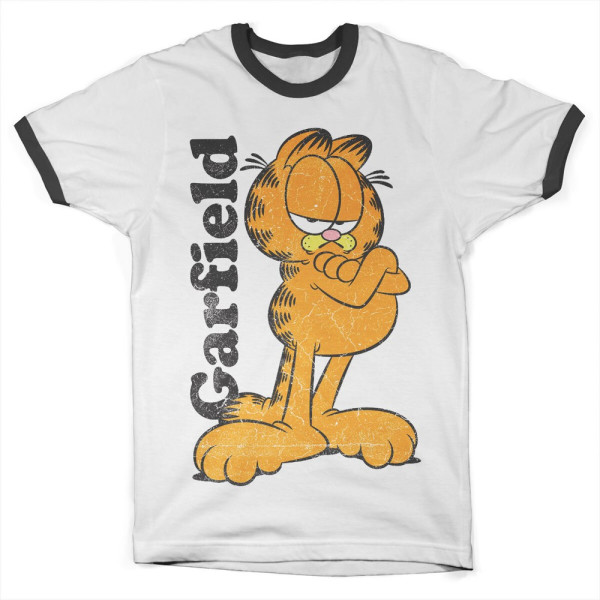 Garfield Ringer Tee White-Black