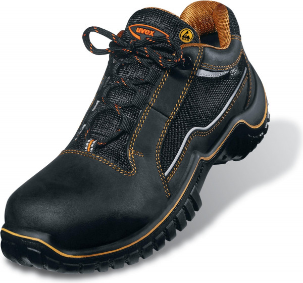 Uvex Motion Light Halbschuhe S1 69828 Schwarz, Orange (69828)