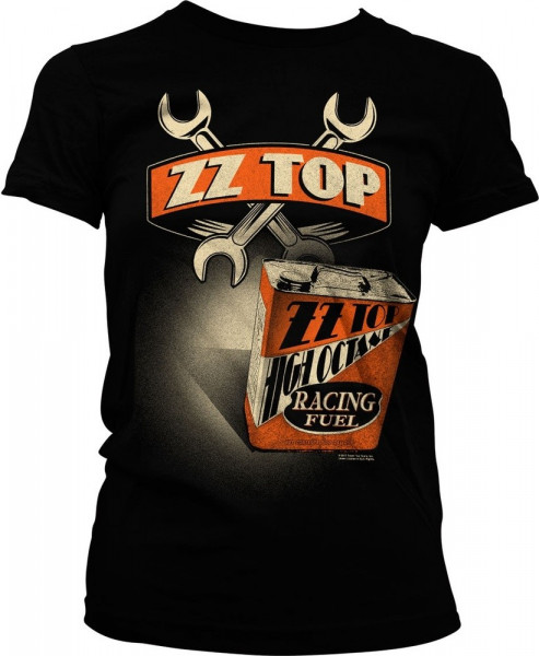ZZ Top High Octane Racing Fuel Girly Tee Damen T-Shirt Black