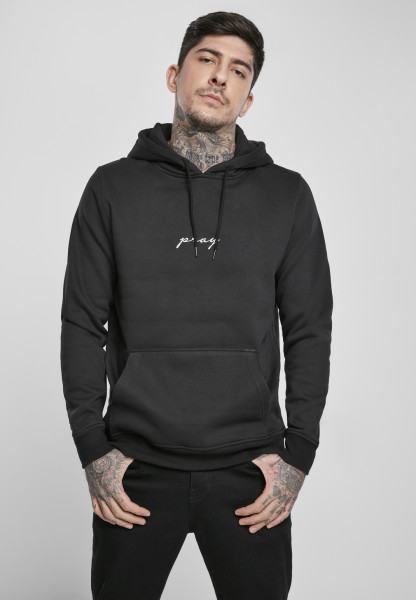 Mister Tee Hoodie Pray EMB Hoody Black