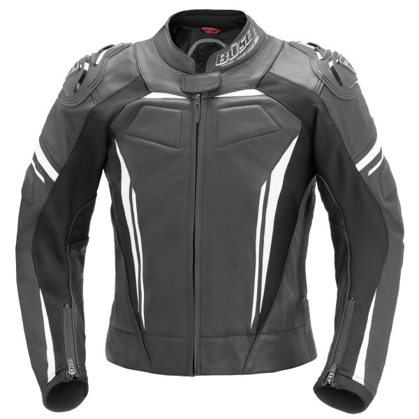 Büse Imola Lederjacke Damen Schwarz/Weiß