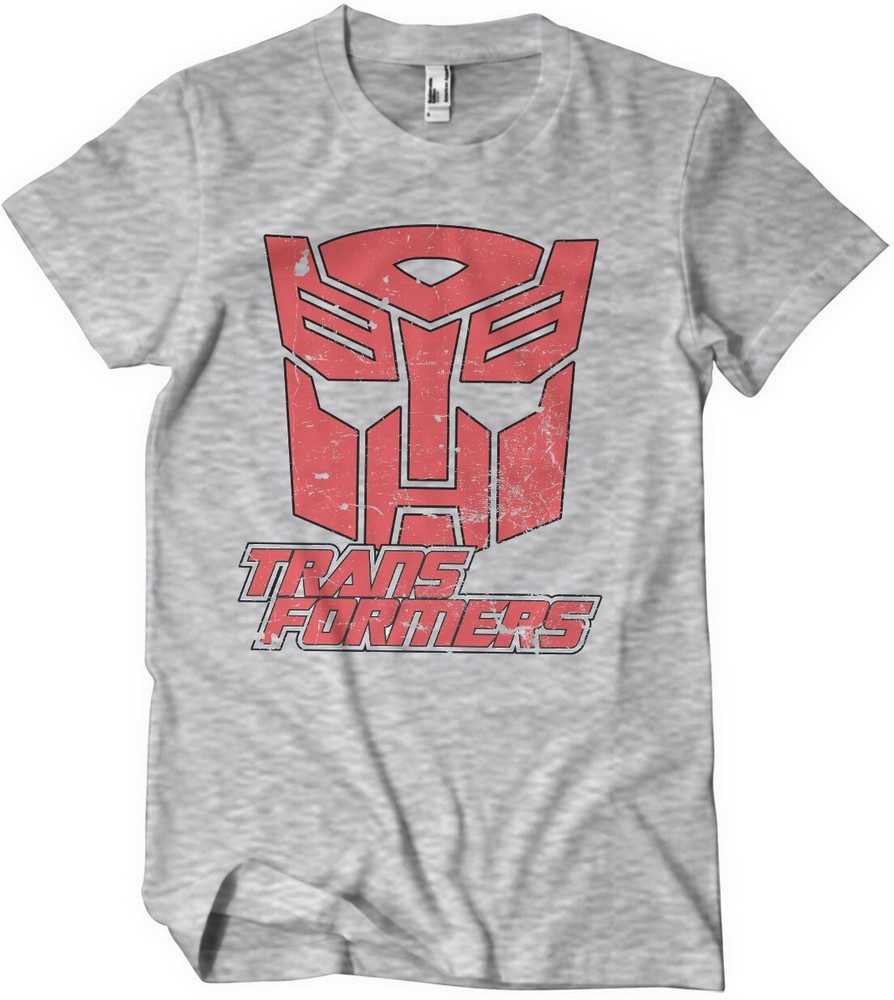 Transformers Washed Autobots Duotone Shield T-Shirt Heathergrey - Herren / Unisex