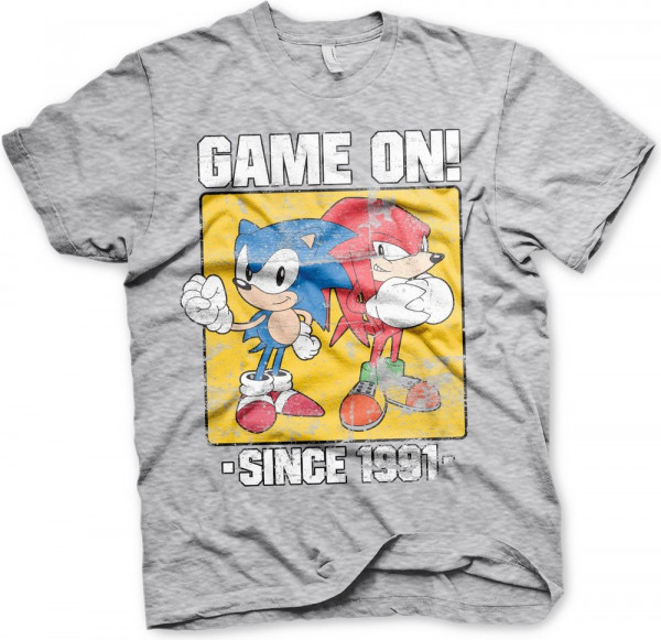 Sonic The Hedgehog Sonic Game On Since 1991 T-Shirt Heather-Grey