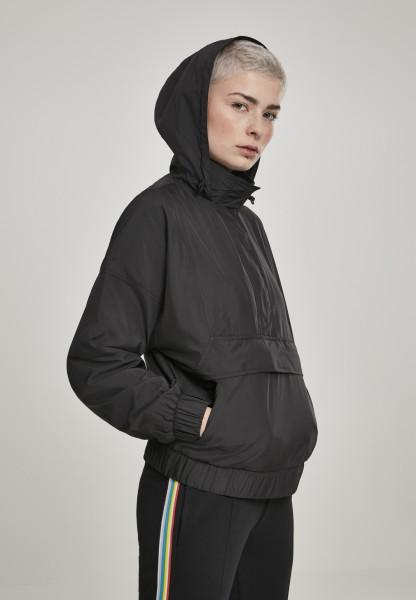 Urban Classics Damen Jacke Ladies Panel Pull Over Jacket Black