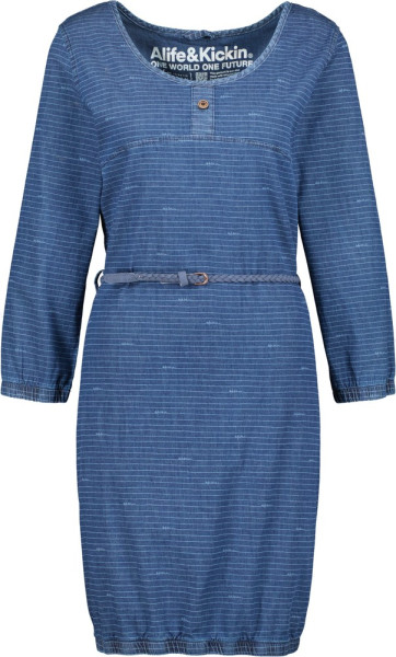 Alife & Kickin Damen Sommerkleid DoroAK DNM B Longsleeve Dress Dark Denim