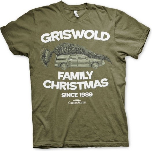 National Lampoon's Christmas Vacation Griswold Family Christmas T-Shirt Olive