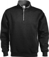 Fristads Sweatshirt mit halbem Zipper Acode Zipper-Sweatshirt 1705 DF Schwarz