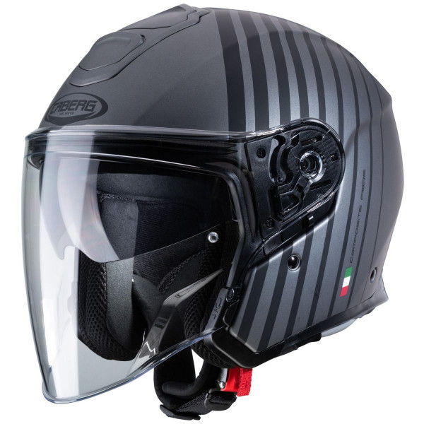 Caberg Motorrad Jethelm Flyon Bakari Matt Gun/Schwarz