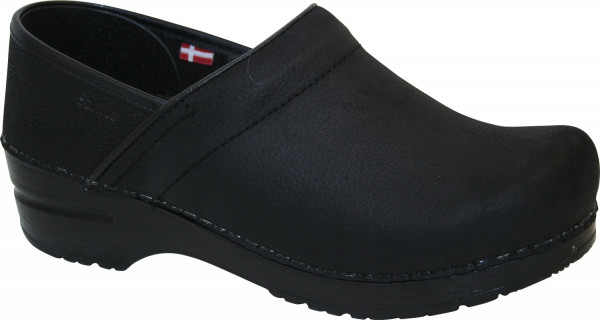 Sanita Damen Geschlossener Clog Original-Prof. Textured Oil Black