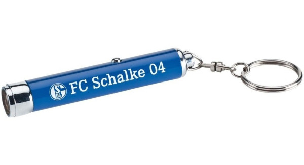 FC Schalke 04 S04 LED Taschenlampe Logoschein Fußball Blau/Weiß