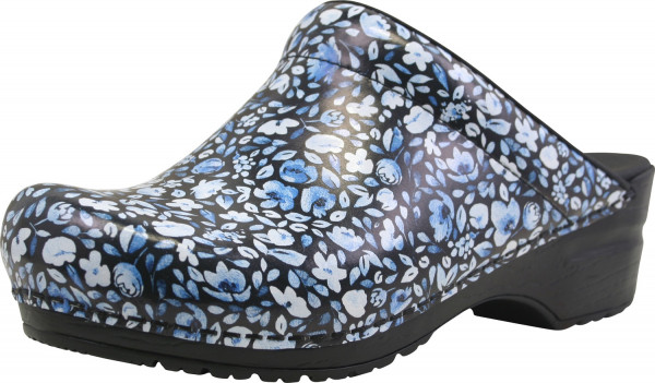 Sanita Damen Offener Clog Original-Isalena Open Black/Blue