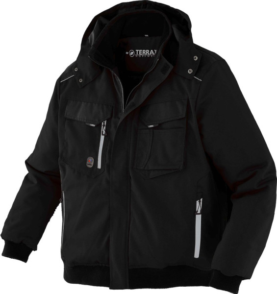 Terrax Workwear Pilotenjacke Schwarz