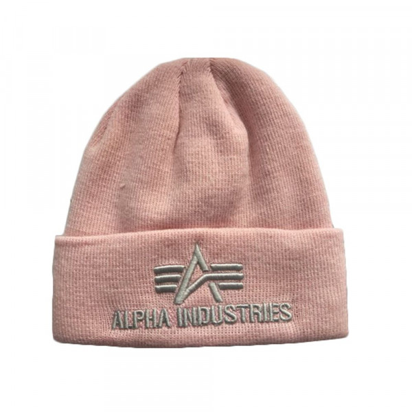 Alpha Industries Mütze 3D Beanie Women Silver Pink