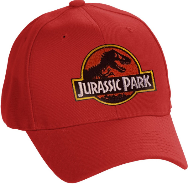 Jurassic Park Patch Flexfit Baseball Cap Red
