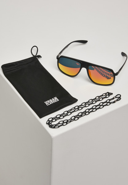 Urban Classics Sonnenbrille 107 Chain Sunglasses Retro Black/Yellow