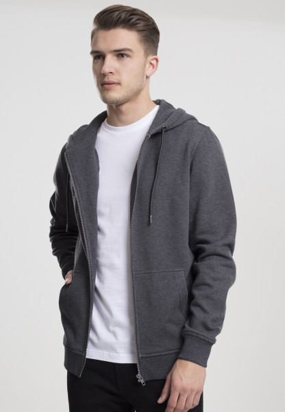 Urban Classics Hoodie Zip Basic Zip Hoody Charcoal