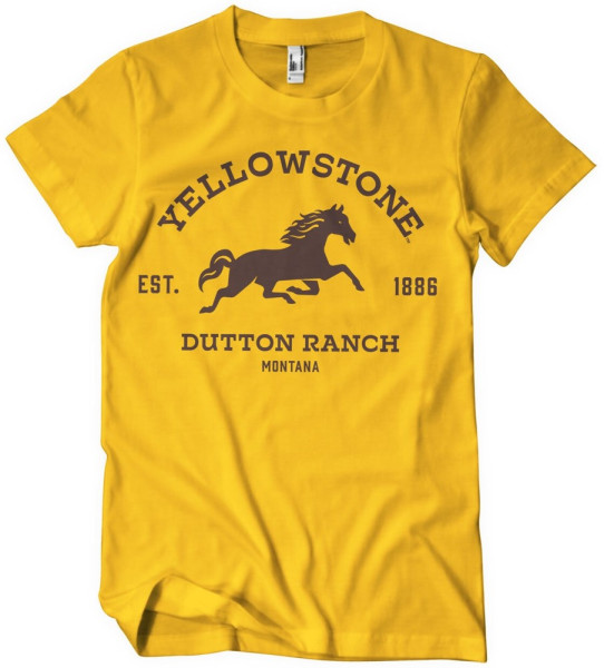 Yellowstone Dutton Ranch Montana T-Shirt Gold