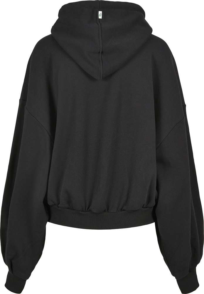 Urban Classics Ladies Oversized Cropped Hoody - Black, Size XL - View #12