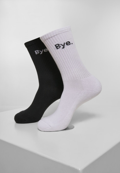 Mister Tee Socks HI - Bye Socks short 2-Pack Black/White
