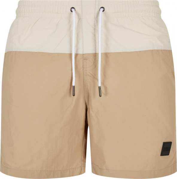 Urban Classics Block Swim Shorts Unionbeige/Softseagrass