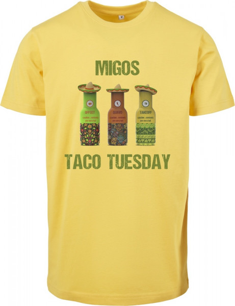 Mister Tee T-Shirt Migos Tuesday Taco Tee Taxi Yellow
